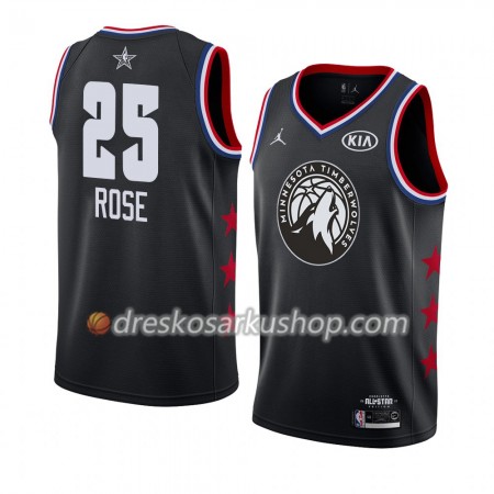 Muški NBA Dres Minnesota Timberwolves Derrick Rose 25 2019 All-Star Jordan Brand Crna Swingman